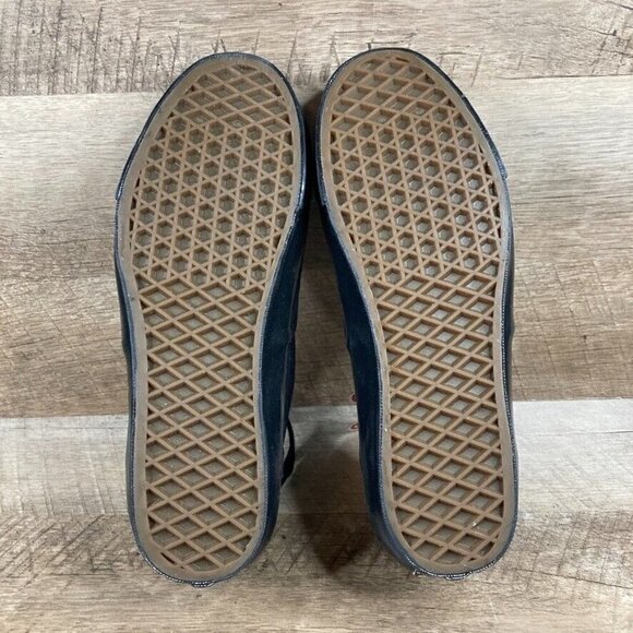 VANS OG Authentic LX Velvet Embroidery Leopard Black Skate Shoes Womens 8.5 NEW - Picture 8 of 10